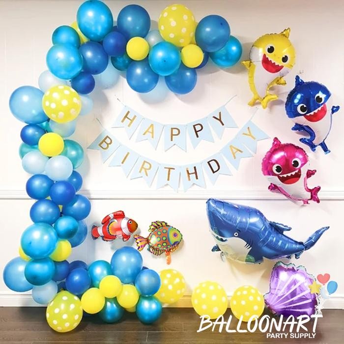 

Terlaris BABY SHARK GARLAND DEKORASI SET/PAKET DEKORASI ULANG TAHUN ANAK/BALON FOIL BABY