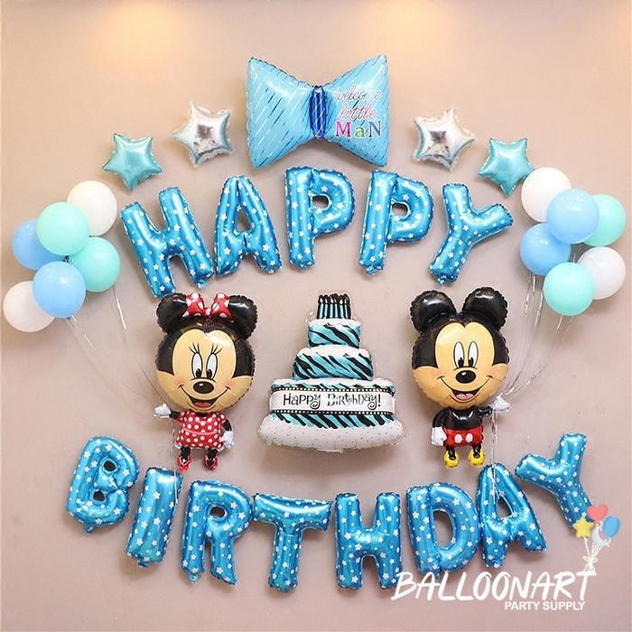 

Terlaris MICKEY & MINNIE HAPPY BIRTHDAY SET DEKORASI/BALON FOIL/BALON ULANG TAHUN/BALON KARAKTER