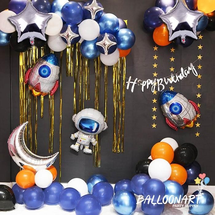 

Terlaris ASTRONOT PREMIUM DOUBEL ROCKET DEKORASI SET/BALON FOIL GALAXY SALE