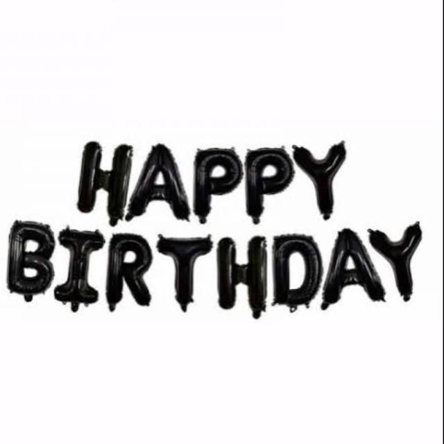 

Terlaris Happy Birthday Set Black Foil/ balon foil hitam/hbd set SALE