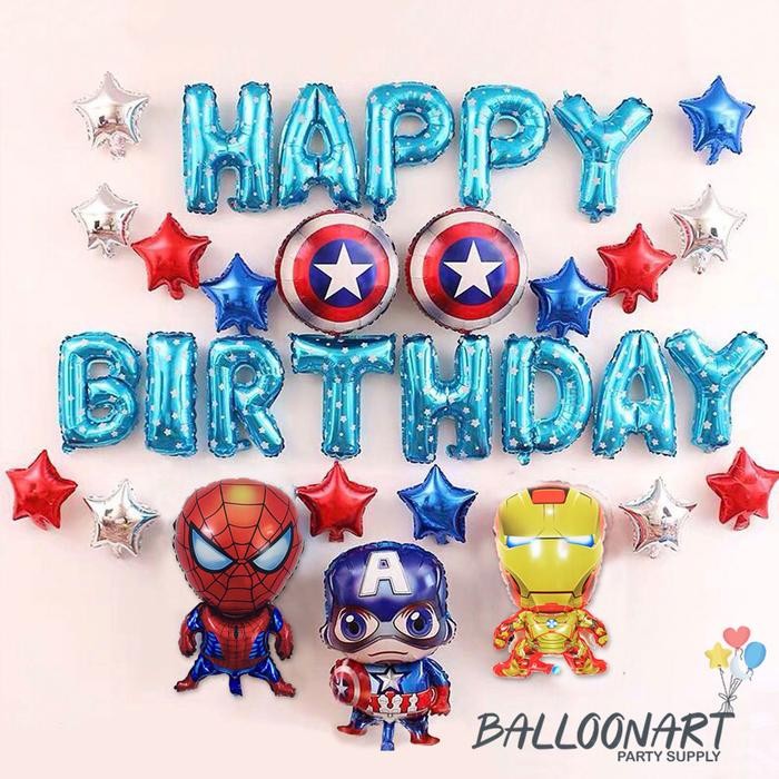 

Terlaris Avengers Birthday Set/Dekorasi Ulang Tahun/Balon Karakter/Balon Foil SALE