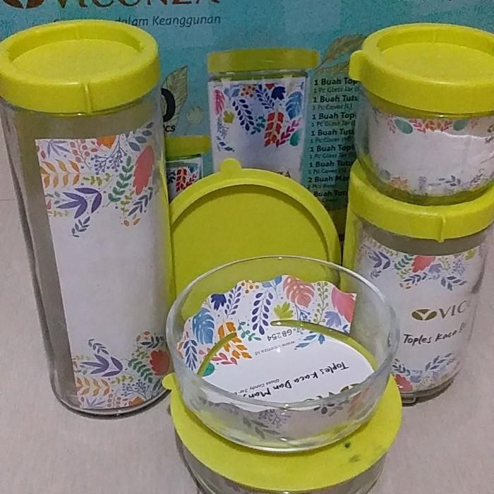 Toples Kaca Dan Mangkuk Makanan Vicenza Gb-254 Paket Wadah Saji