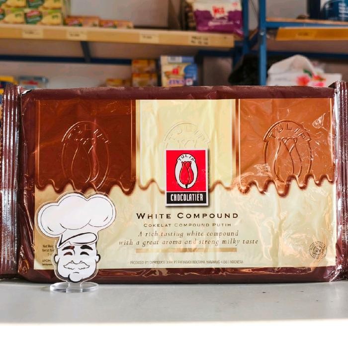 

Lecy.store2 Tulip White Chocolate Compound 1Kg / Coklat Putih Tulip 1Kg / Coklat Tulip Putih 1Kg