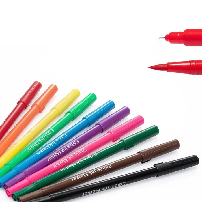 

Lecy.store2 ELtamart Edible Food Pen Spidol Pulpen Warna Tulis Kue bisa dimakan