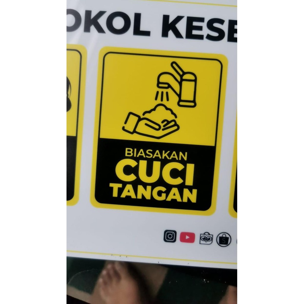 

Bisa E-Faktur! Print Papan Rambu Protokol Kesehatan Sign Board Akrilik