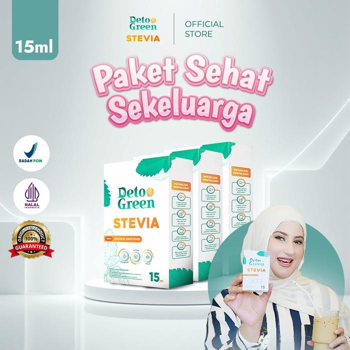 

[Promo 3] Hemat Detogreen Stevia Natural Sweeterner 15 ML