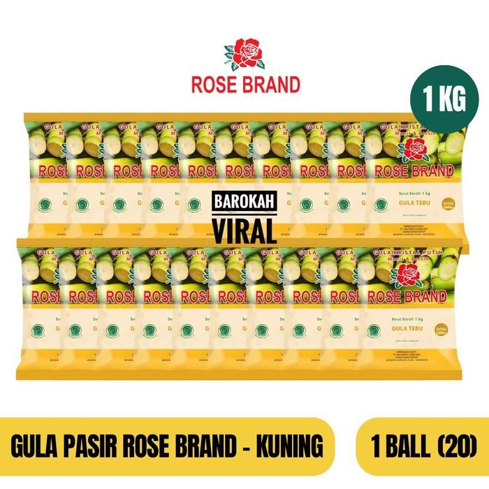 

Gula Kuning Rose Brand 1kg (1 Ball isi20kg) Sugar