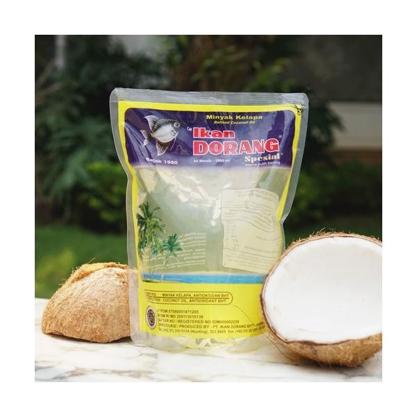 

MINYAK GORENG KELAPA IKAN DORANG SPESIAL 1900 ML / MINYAK KELAPA IKAN DORANG 1900 ML