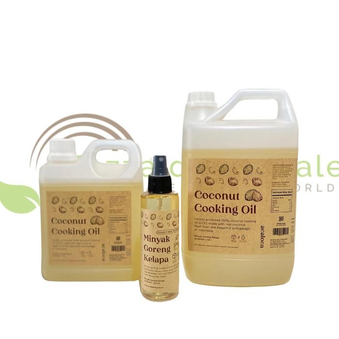 

NEW! Acaloca Coconut Cooking Oil CCO 1L - Minyak Goreng Kelapa Kemasan Jerigen 1L - 1.8 L