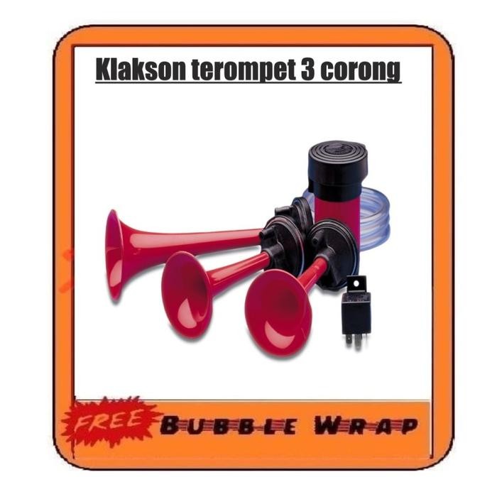 Ready Klakson mobil truk motor suara Telolet 3 Terompet corong Suara kencang