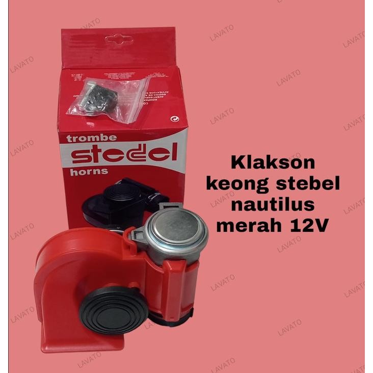 Ready Klakson Keong Stebel Nautilus Merah 12V