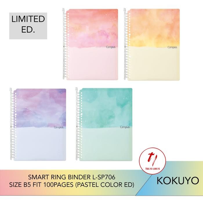 

kokuyo smart ring binder l-sp706 pastel limited edition kode 654