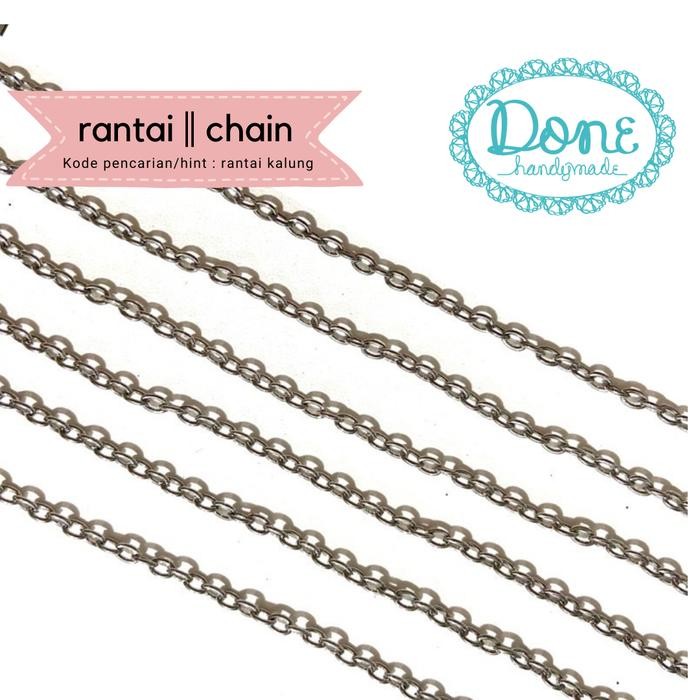 Rantai kalung rante kalung murah bahan kerajinan tangan SILVER *