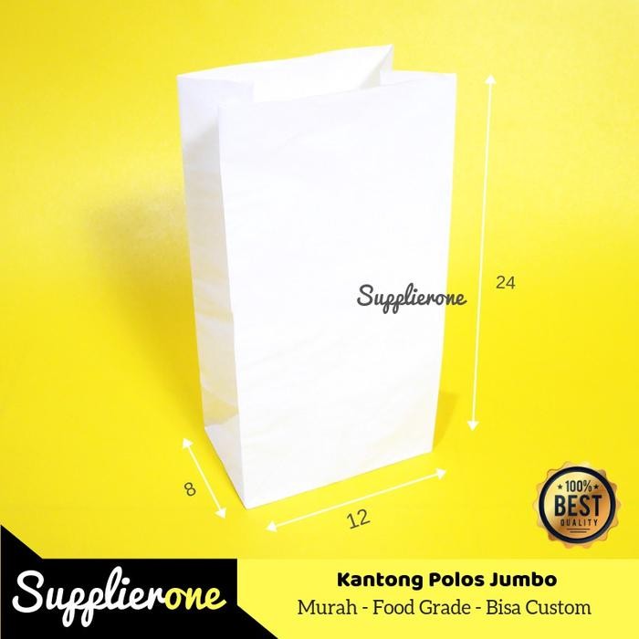 Kantong kertas polos isi 50, Kantong Roti Polos, Kantong kertas Makanan