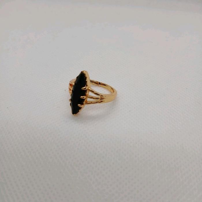 New // Cincin Batu Giok Hijau Dan Hitam Anti Karat // 100% Original