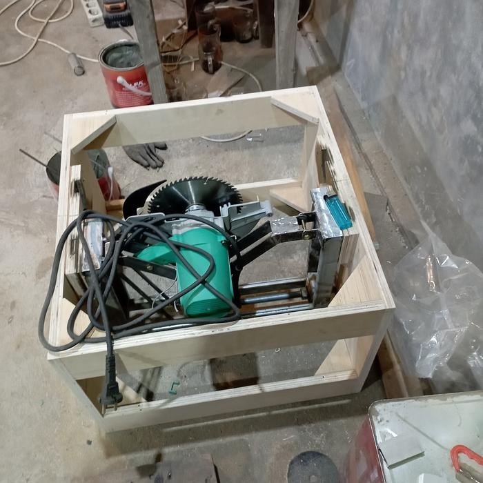 HL460 rangkaian unit box naik turun dan miring 45 drajat table saw rakitan TERBARU