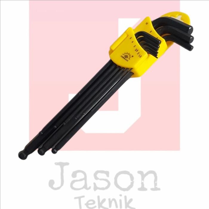 Ready EYE BRAND KUNCI L SET BALLPOINT 9 PCS PANJANG