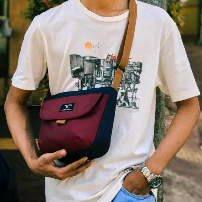

ZC456 TRUSTMAKER Jesse Sling Bag Tas Selempang Pria Wanita Tas Casual HEMAT
