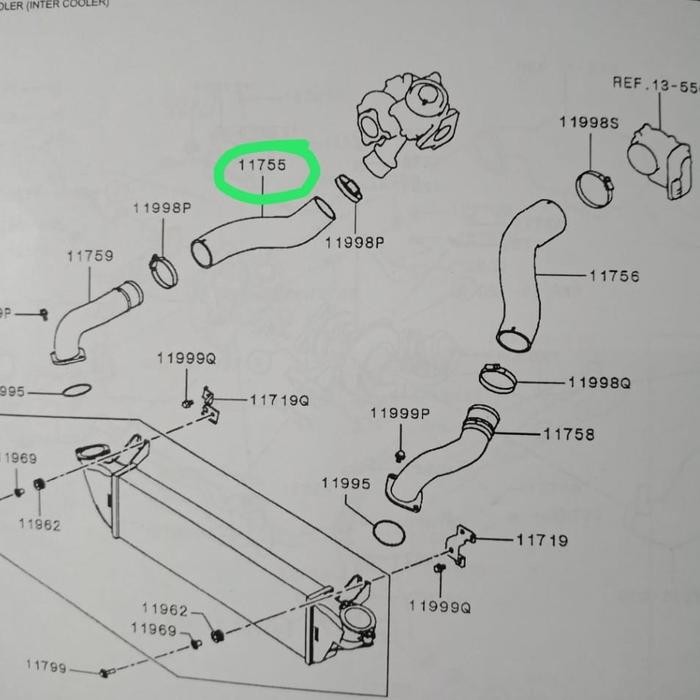 Paling Baik Selang Hose Turbo Intake Mitsubishi All New Pajero Dakar