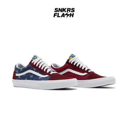 VANS OLD SKOOL TIE PRINT MIX PORT ROYALE MULTI Sepatu Sneakers Unisex - VN0A38G19XI - Size 42