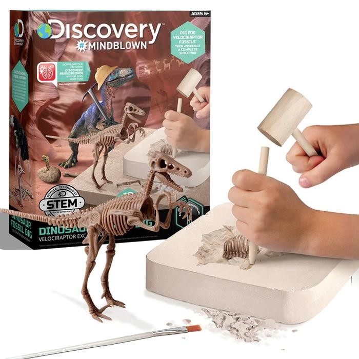 Discovery Mindblown Dinosaur Fossil Dig Velociraptor Excavation Kit