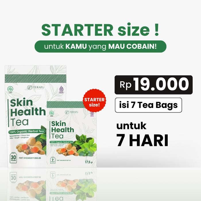 

Lecy.store2 TERATU BEAUTY Skin Health Tea - 30 Tea Bag (Teh Herbal Spearmint untuk Jerawat Hormon