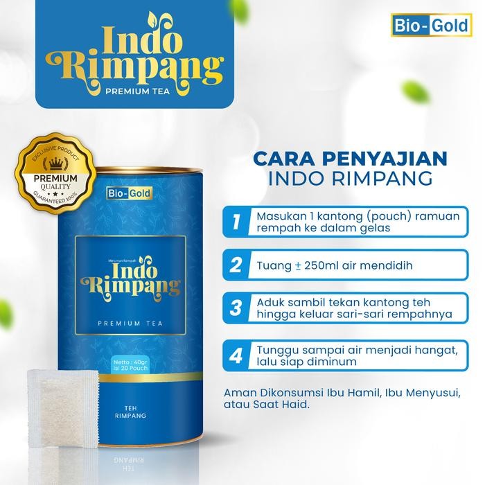 

Lecy.store2 Teh Indo Rimpang Bio Gold Premium Tea BPOM - Minuman JSR - Kunyit Sereh Jahe Lengkuas