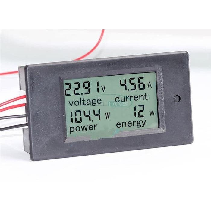 DIGITAL METER 20A DC 100V LCD VOLT WATT CURRENT POWER METER AMMETER KODE 378
