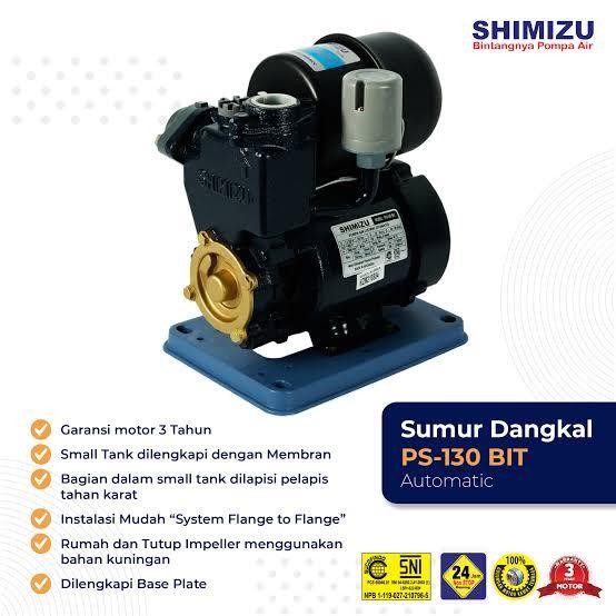 Pompa Air Shimizu Ps 130 Bit / Pompa Air Otomatis Shimizu 130 Bit / Shimizu Ps 130 Bit