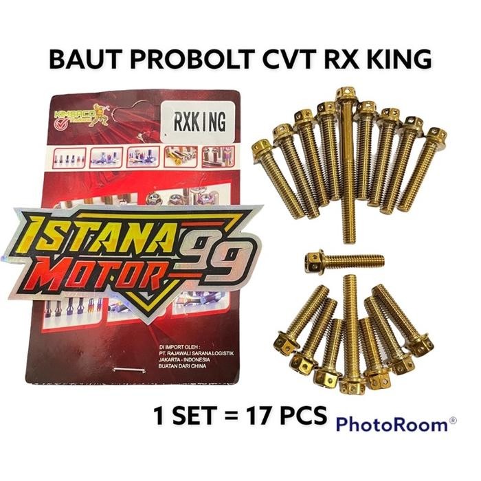 (Allthebest) BAUT PROBOLT CVT RX KING THAILAND BAUT BLOK MESIN CVT RX KING SATU SET