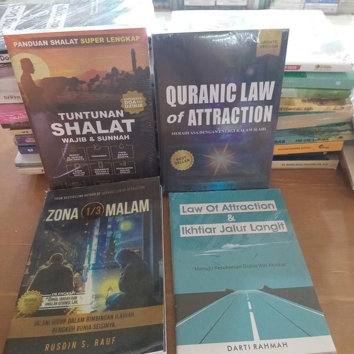

SALE !!! PAKET 4 BUKU PANDUAN SHALAT SUPER LENGKAP DAN QURANIK LAW DAN ZONA 1/3 MALAM DAN LAW OF