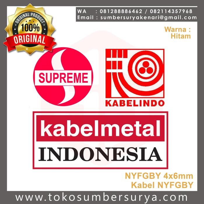 Kabel Nyfgby 4X6 Mm Hitam Per Meter Supreme Lindo Metal