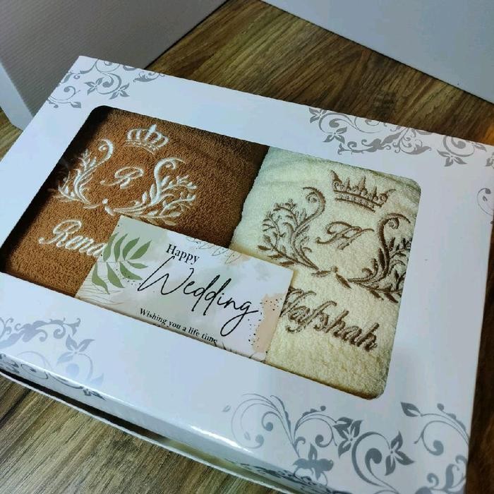 Handuk Couple Bordir Nama