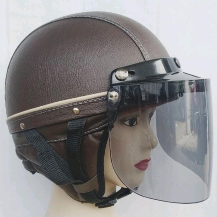  Helm CHIP RESLETING Vintage Helm Bogo Retro Dewasa *