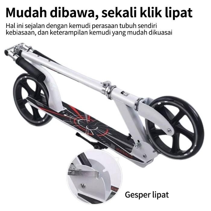 Urban Scooter Disc Brake Dewasa Manual Skuter Dewasa - Tanpa Rem / Rem Cakram Pasti Diskon