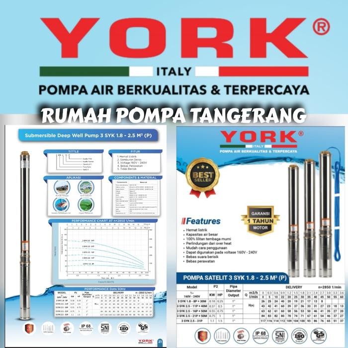 ready Submersible Pump York Italy Pompa Satelit York Italy