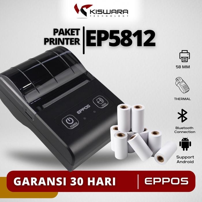 

Paket Printer Bluetooth Cocok Untuk cetak struk kasir EP5812 + 10 ROLL KERTAS