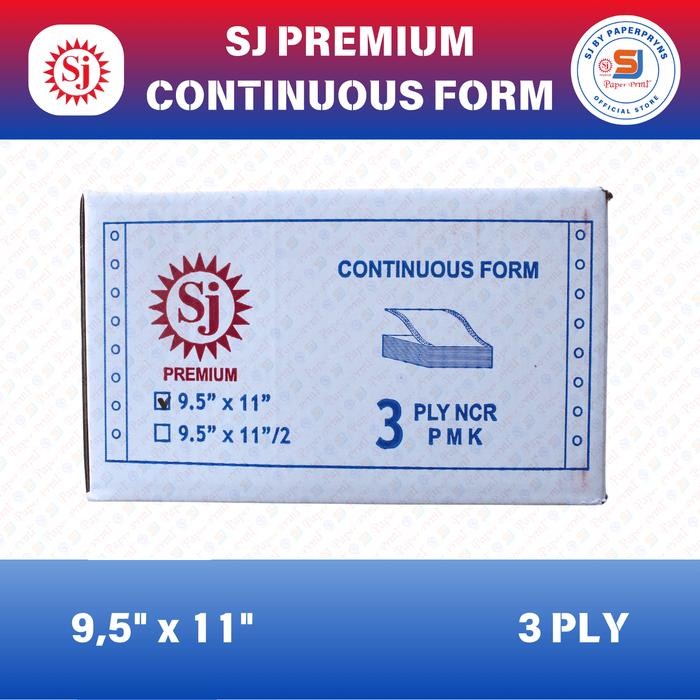

SJ PREMIUM Kertas Continuous Form 9,5" 11" (3 PLY) NCR Sheets