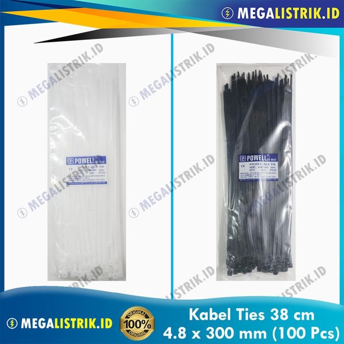 

Powell Kabel Ties 38 Cm Hitam (100 Pcs) / Cable Tie 4.8 X 380 Mm Black