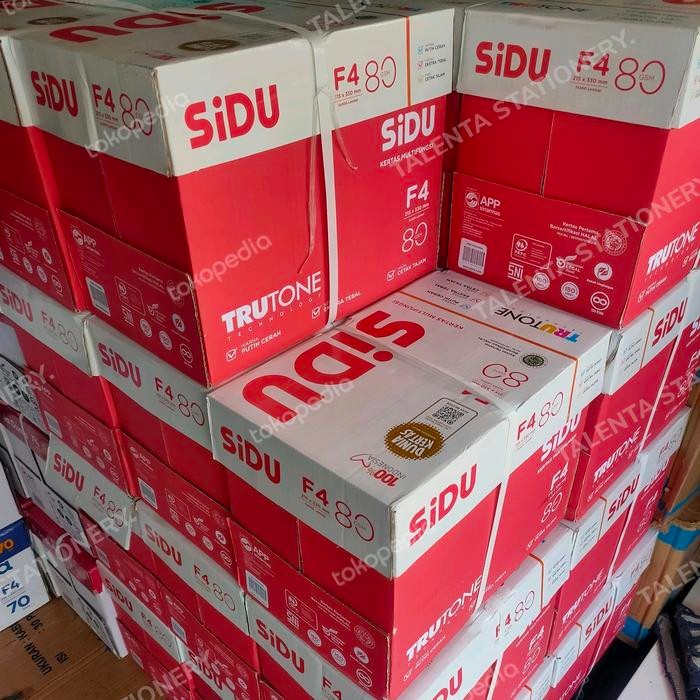 

kertas HVS SIDU (sinar dunia) F4/folio harga 1 dus isi 5 rim