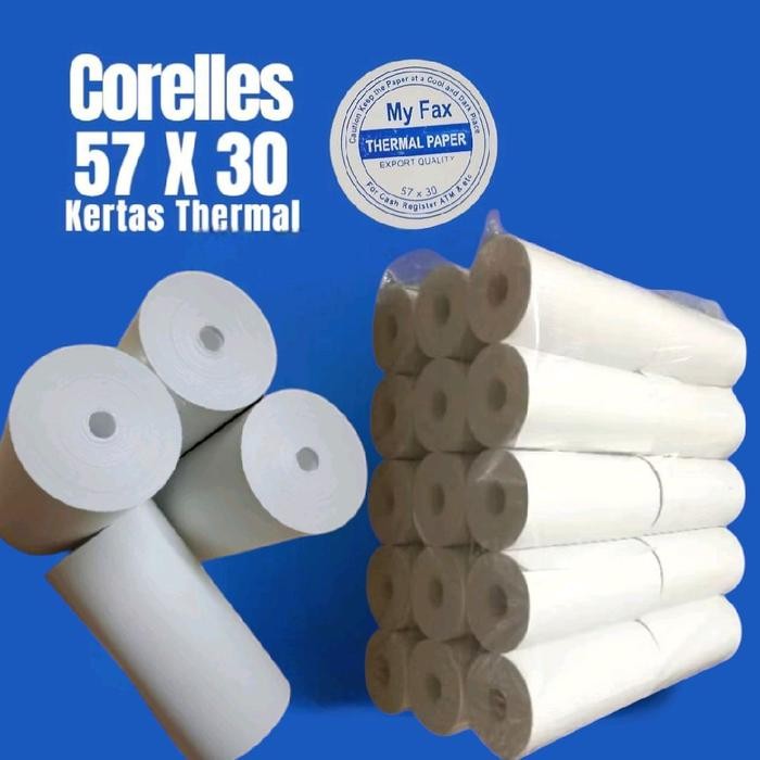 

Kertas Thermal 57x30 coreles paket 100roll