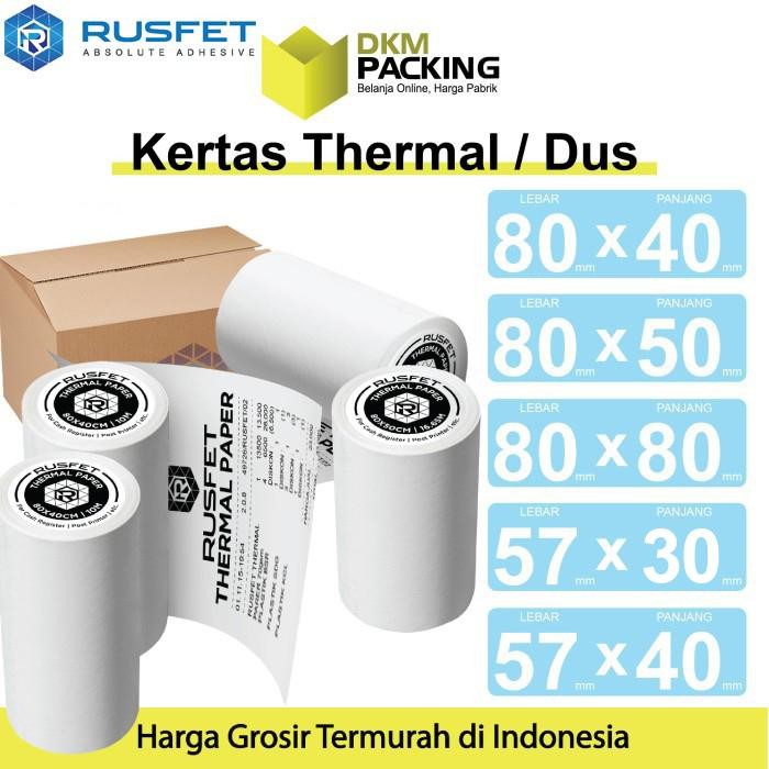 

Kertas Thermal Core Coreless Kertas Printer Resi Barcode POS DUS