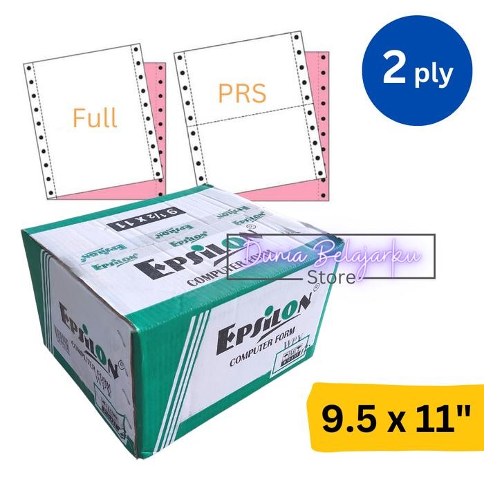 

Kertas Faktur Epsilon Continous Form 2 Ply Full / Potong / Porporasi