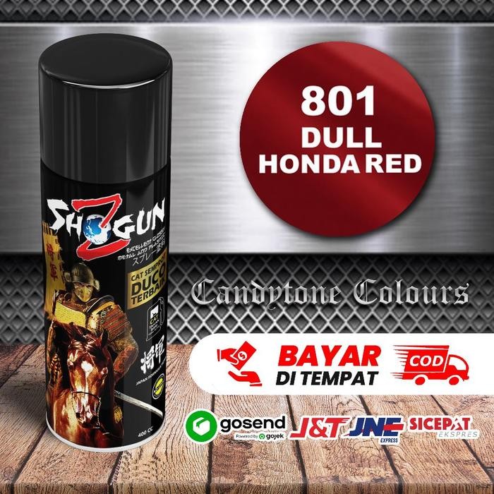 Cat Semprot Pilok Pilox Pylok SHOGUN Z 400 CC Dull Honda Red 801 Merah dop Car