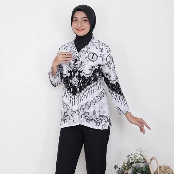 Blus Pgri Lapis Furing Dan Non Furing Batik Pgri Wanita