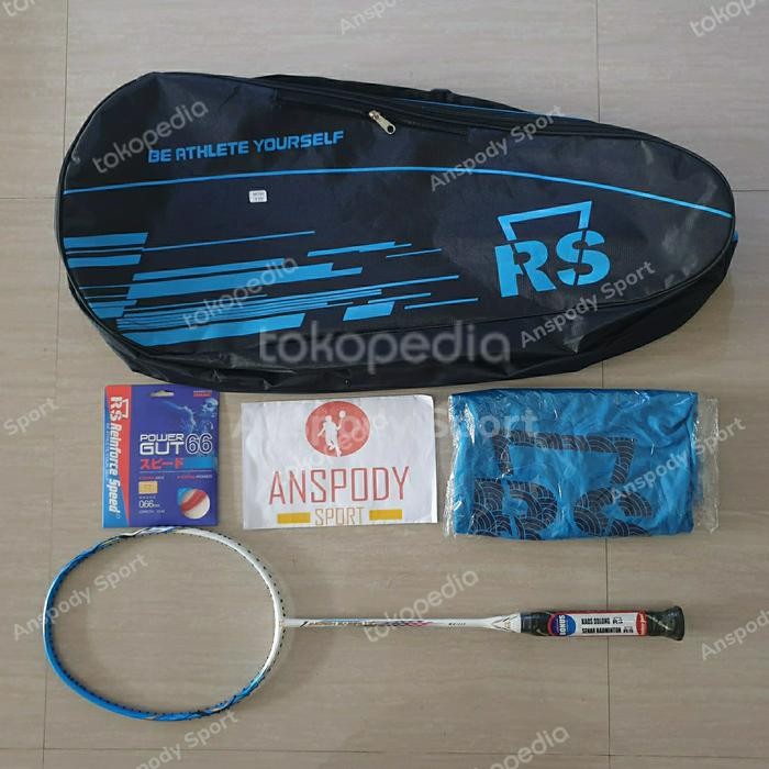 Raket Badminton Rs Micron Saber 17 Ng Iii Force Logo Silver Terlaris Best Quality 100% Original