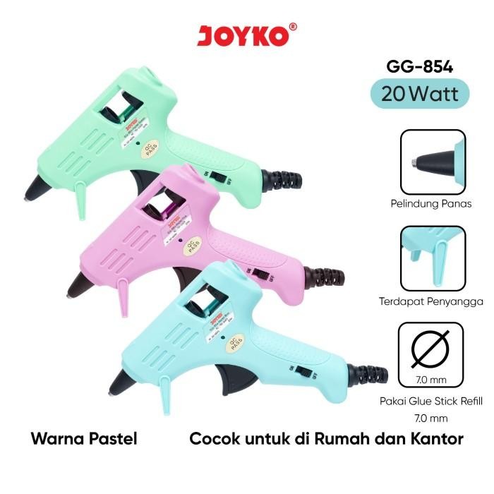 

Stok Baru JOYKO Glue Gun Lem Tembak GG-854 Pastel Color 20 Watt
