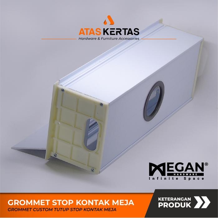 Terbagus Stop Kontak Meja Tanam Custom - Box Grommet Kabel Tutup Stop Kontak Meja Custom Putih