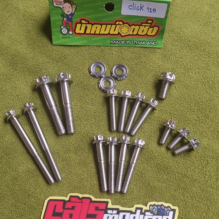 Baut Probolt Stainless Bak Cvt Click125 Vario125 Ori Nakhom Nutzing