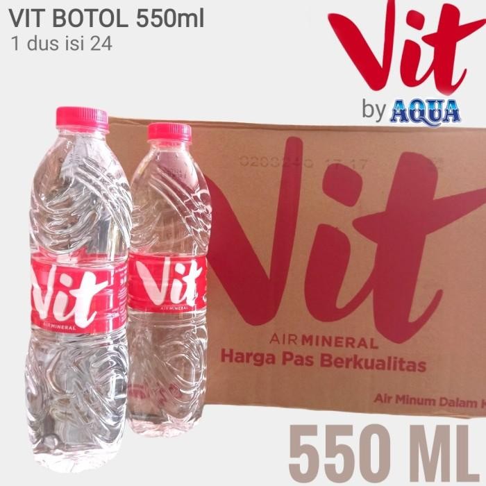

(Allthebest) Vit air mineral botol 550ml by aqua harga pas berkualitas